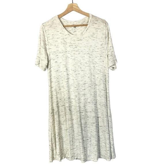 DIP Off White Speck Short Sleeve T-Shirt Dress L - Picture 1 of 3